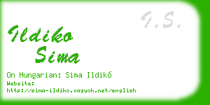 ildiko sima business card