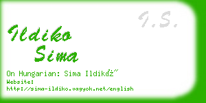 ildiko sima business card